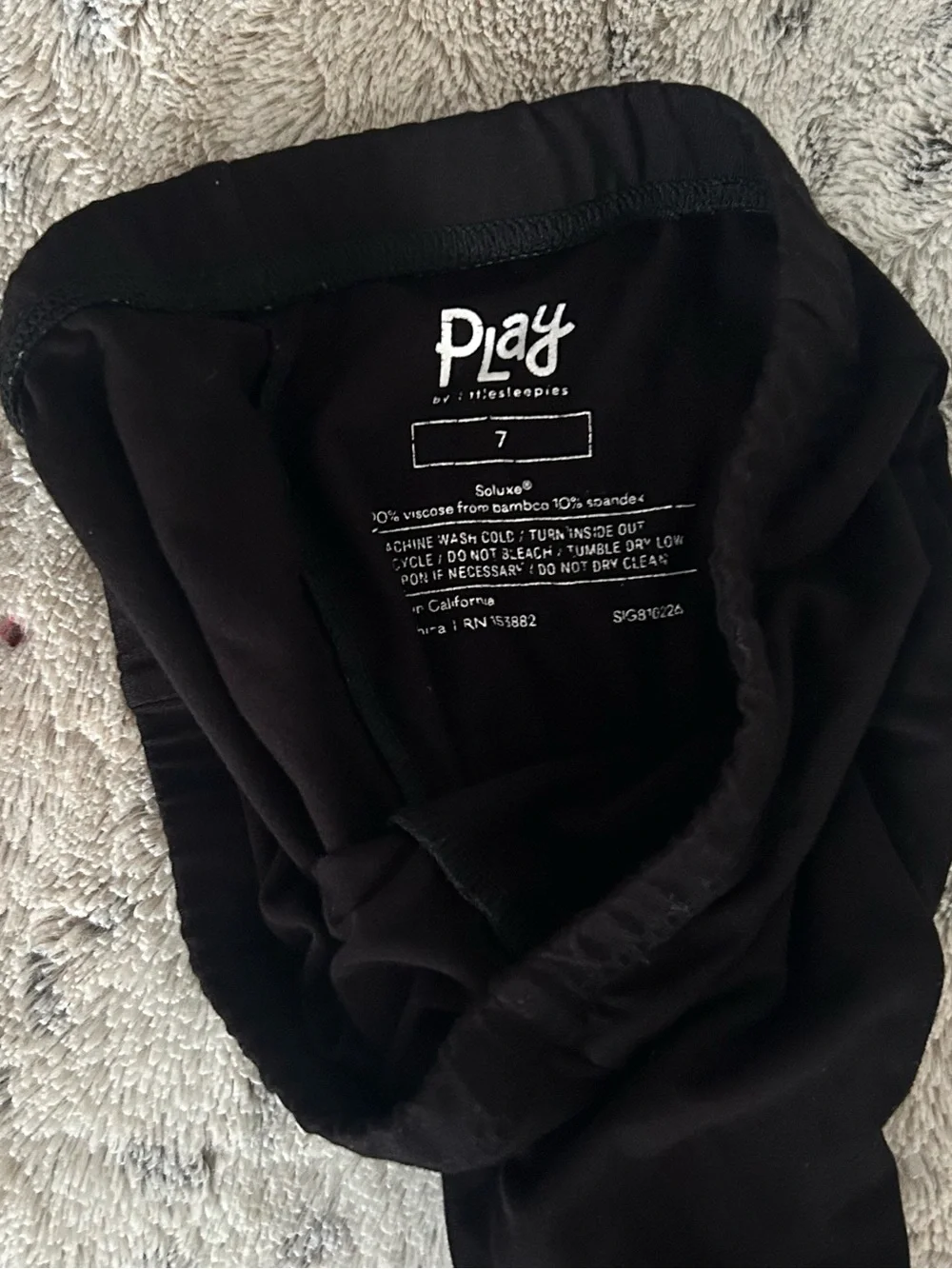 Little Sleepies Black Play Leggings
